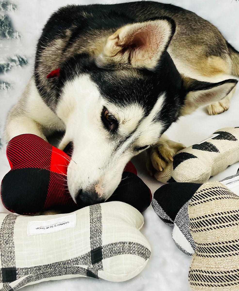 Red Buffalo Plaid Snuggler Dog Bed - Sammy's Sew Shop