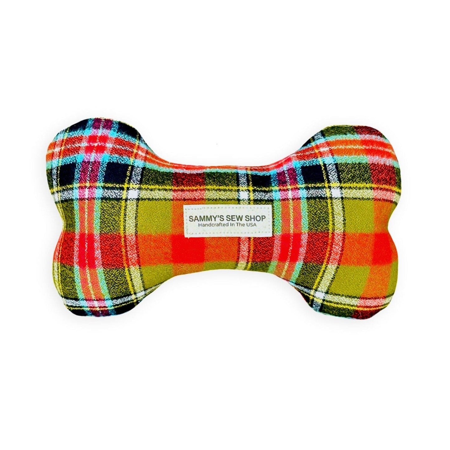Bark Avenue Tartan Flannel Squeaky Toy