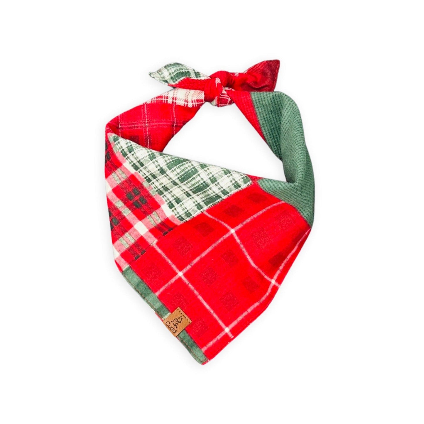 Holiday Madras Flannel Dog Bandana