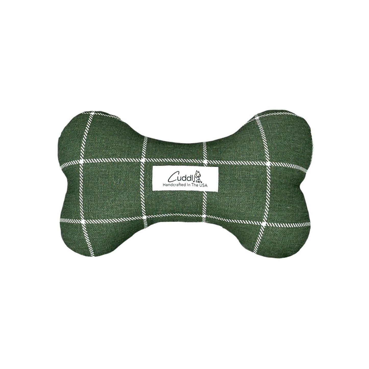 Sage Windowpane Dog Squeaky Toy
