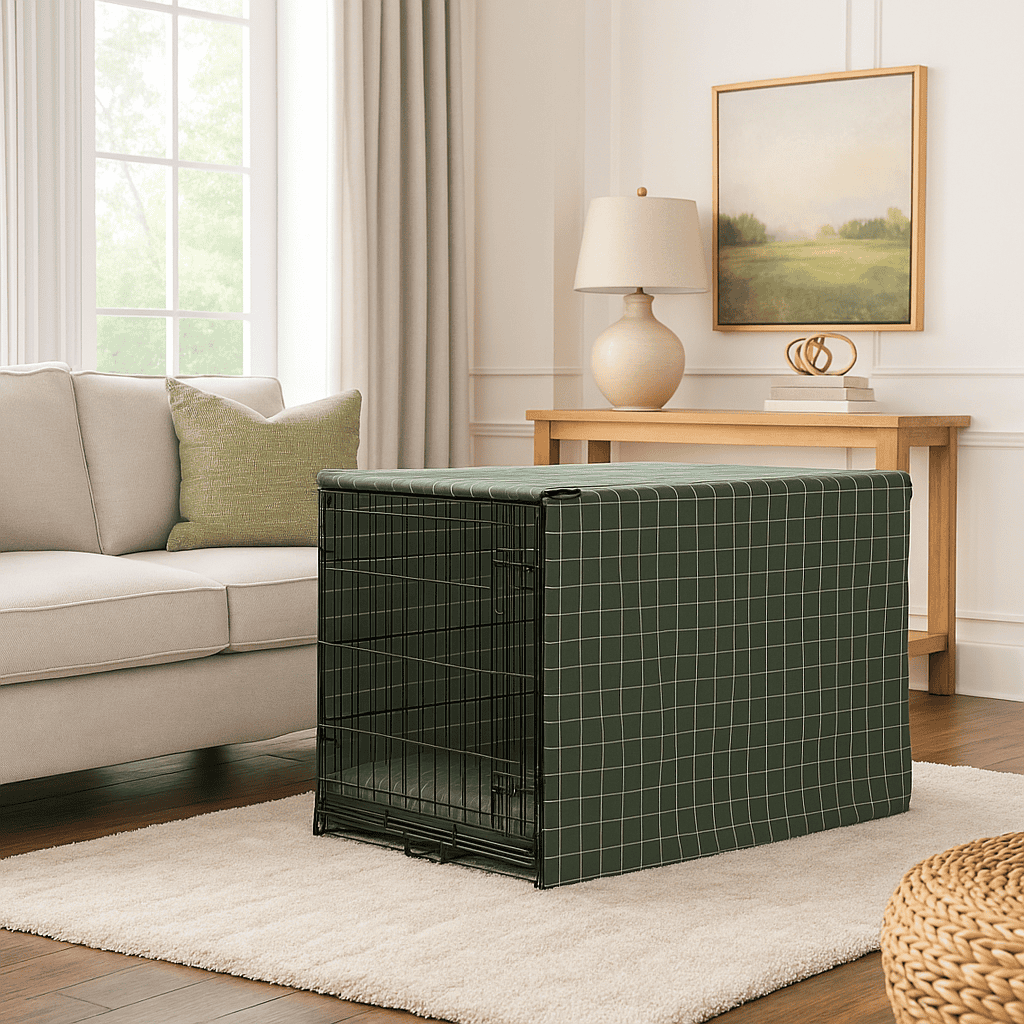 Sage Windowpane Crate Cover Set