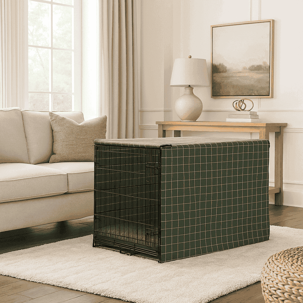 Sage Windowpane Crate Cover Set