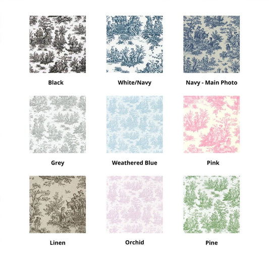 Elegant Toile Crate Cover Set