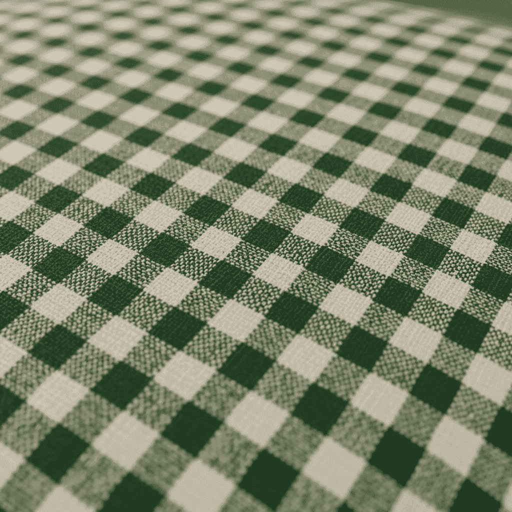 Green Gingham Pet Bed