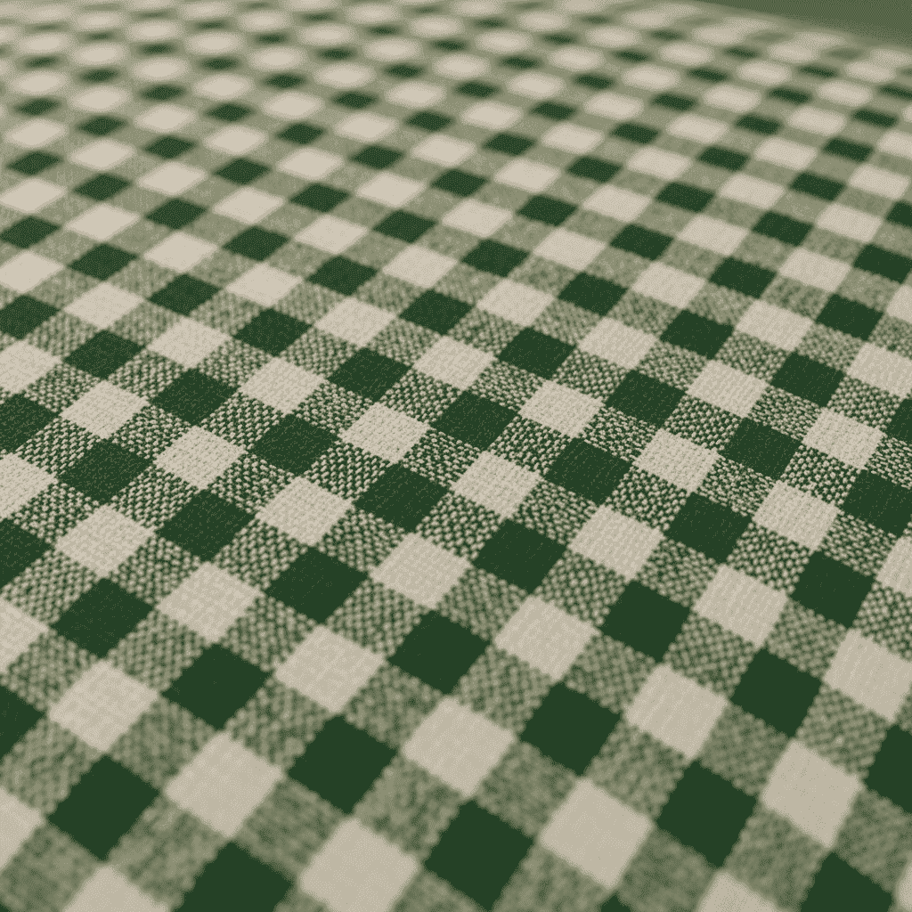 Green Gingham Pet Bed
