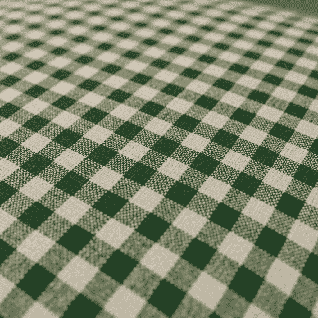 Green Gingham Pet Bed