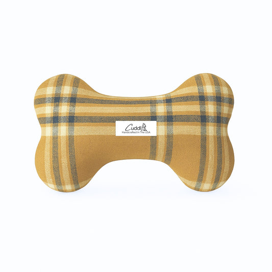 Camel Flannel Dog Bone Squeaky Toy