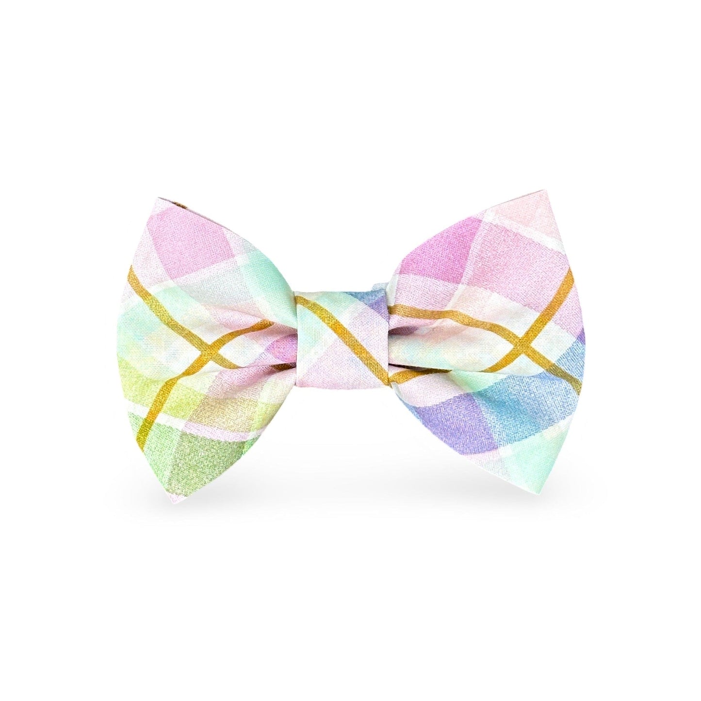Pastel Plaid Spring Bow Tie