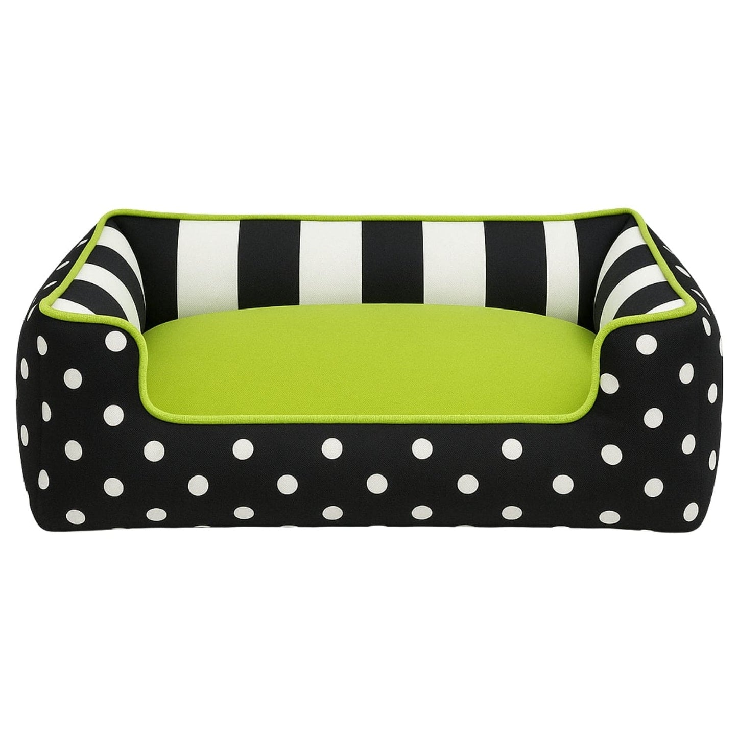 Chartreuse Polka Dot Drifter Dog Bed