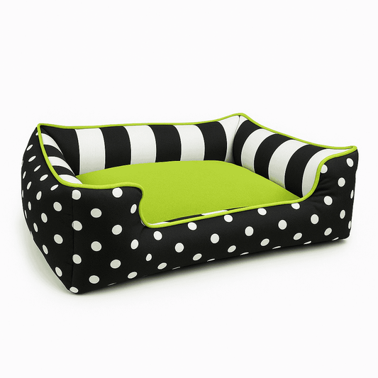 Chartreuse Polka Dot Drifter Dog Bed