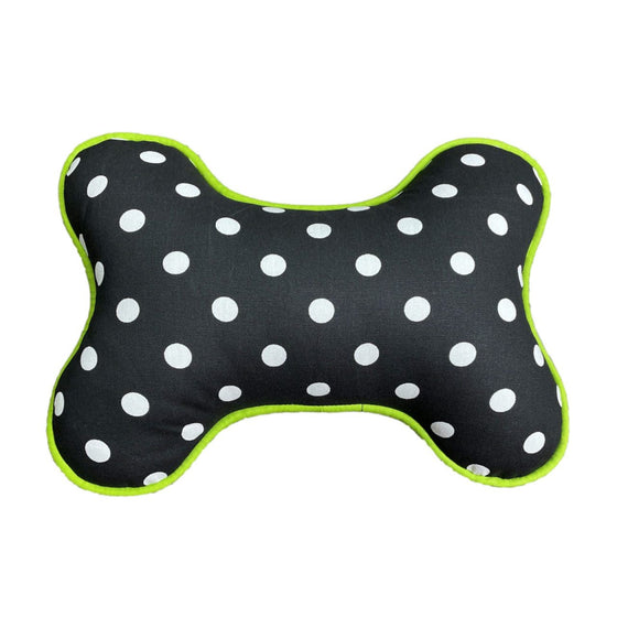 Black Polka Dot Bone Pillow Lifestyle Preview Image