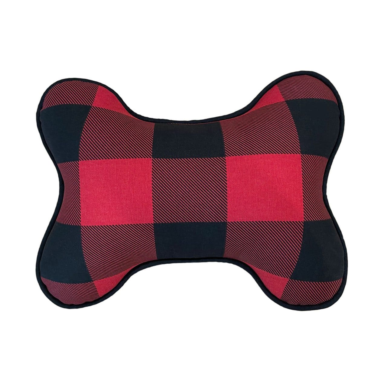 Red check dog pillow