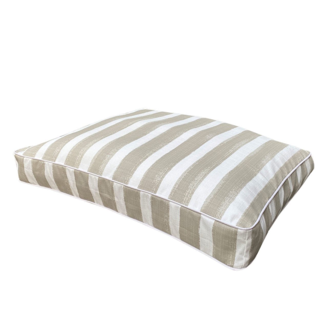 Tan stripe mattress dog bed