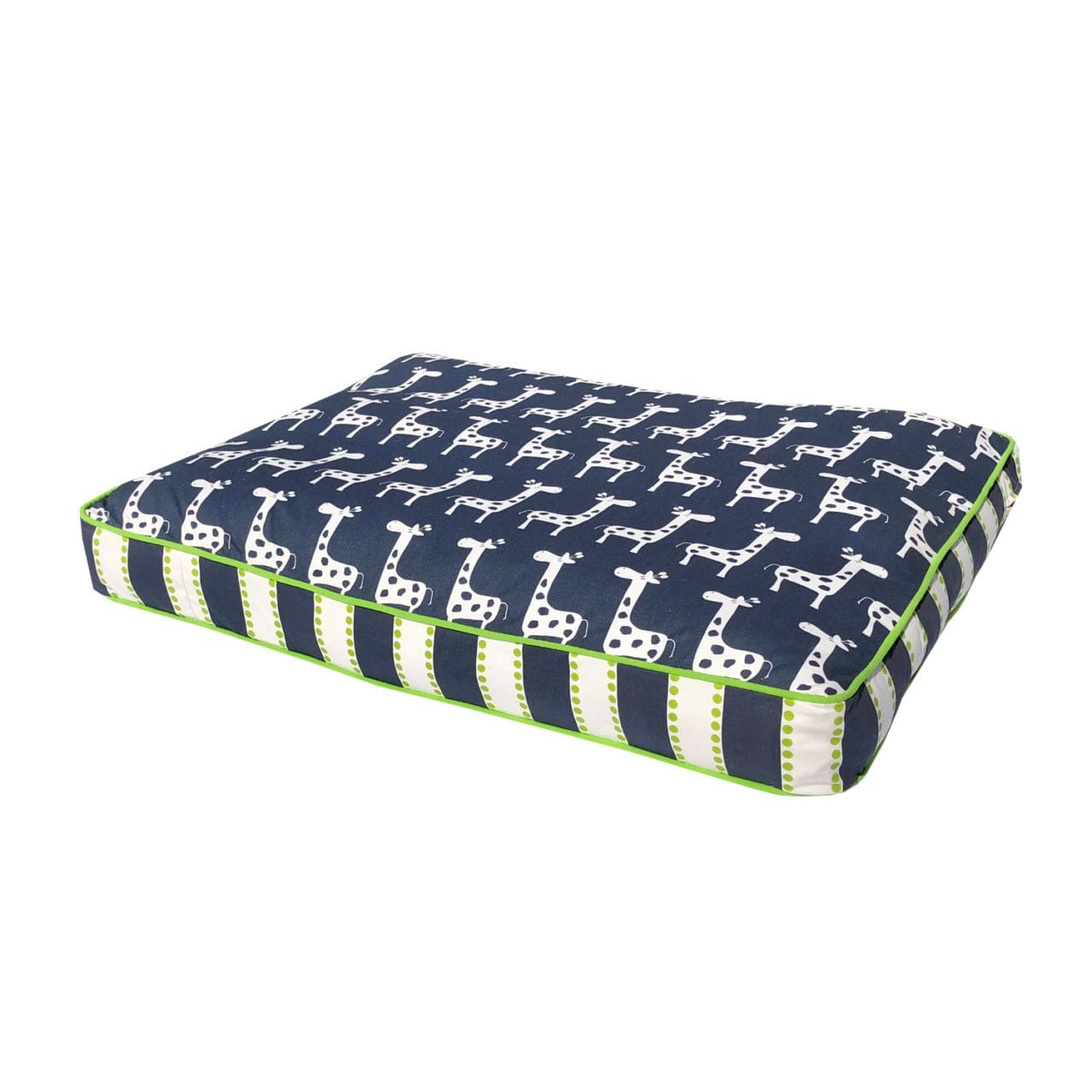 Blue and green mattress dog bed