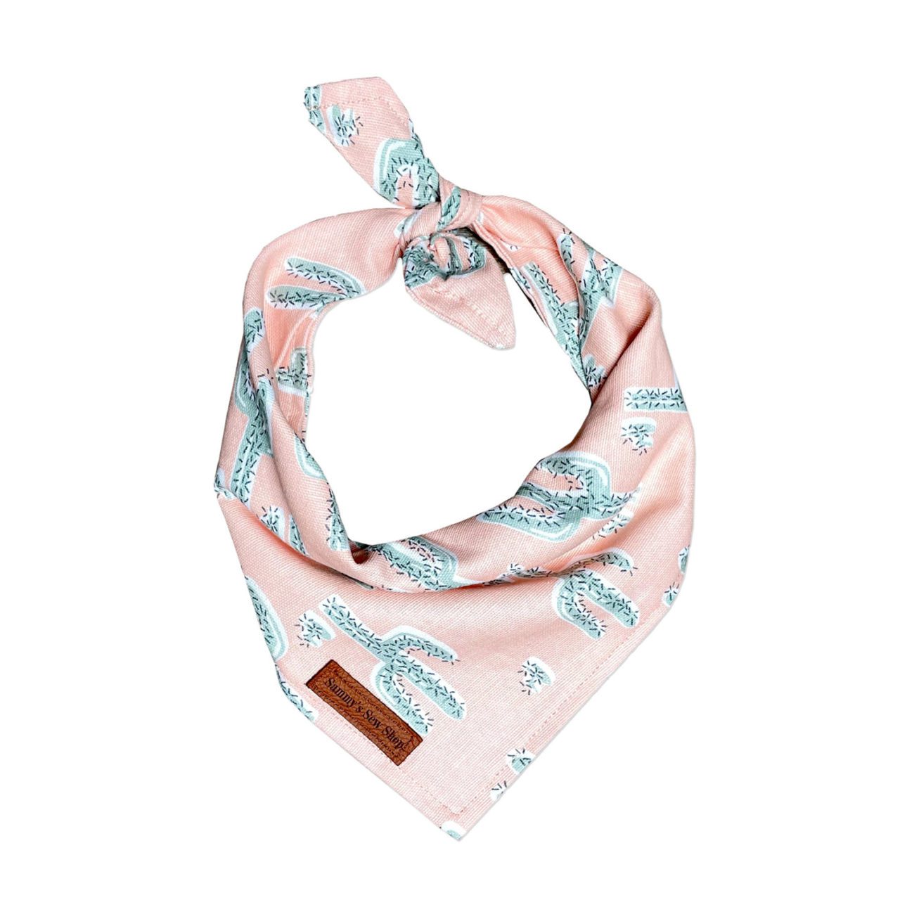 Pink cactus dog bandana