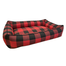 Load image into Gallery viewer, Red Check pet bed Sammy&#39;s Sew Shop Personalized Dog Bed
