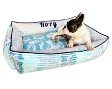 Load image into Gallery viewer, Shibori Seashell Snuggler Dog Bed
