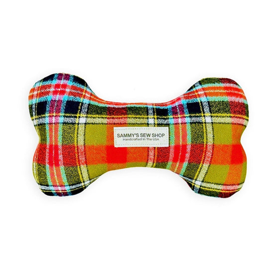 Bark Avenue Tartan Flannel Squeaky Toy Preview Image