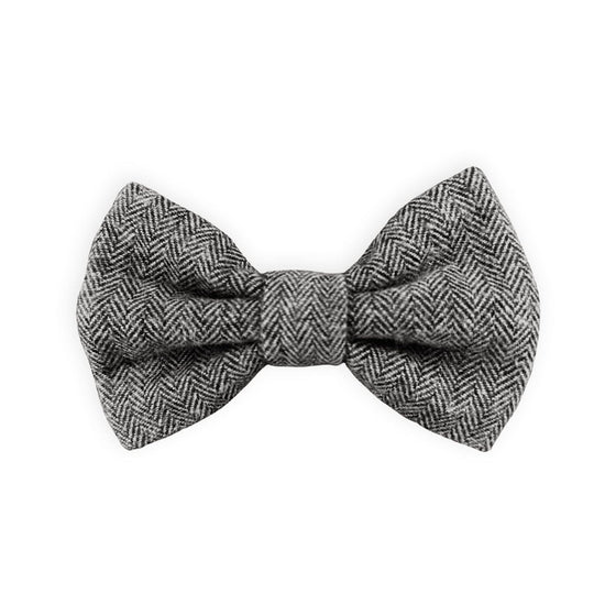 Charcoal Herringbone Bow Tie Preview Image