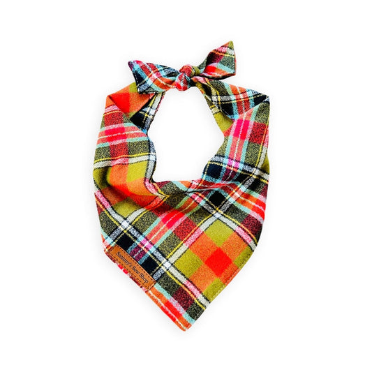 Bark Avenue Tartan Flannel Dog Bandana