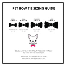 Load image into Gallery viewer, dog collar bow tie size chart
