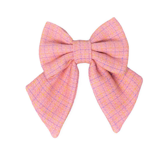 Preppy Pink Fancy Dog Bow