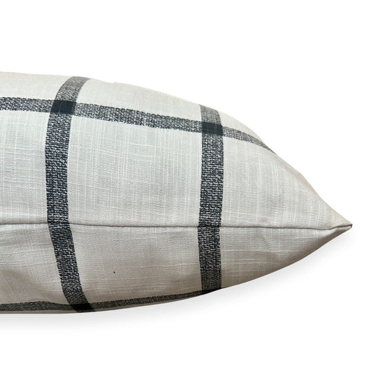Windowpane Check Pillow Bed Lifestyle Preview Image