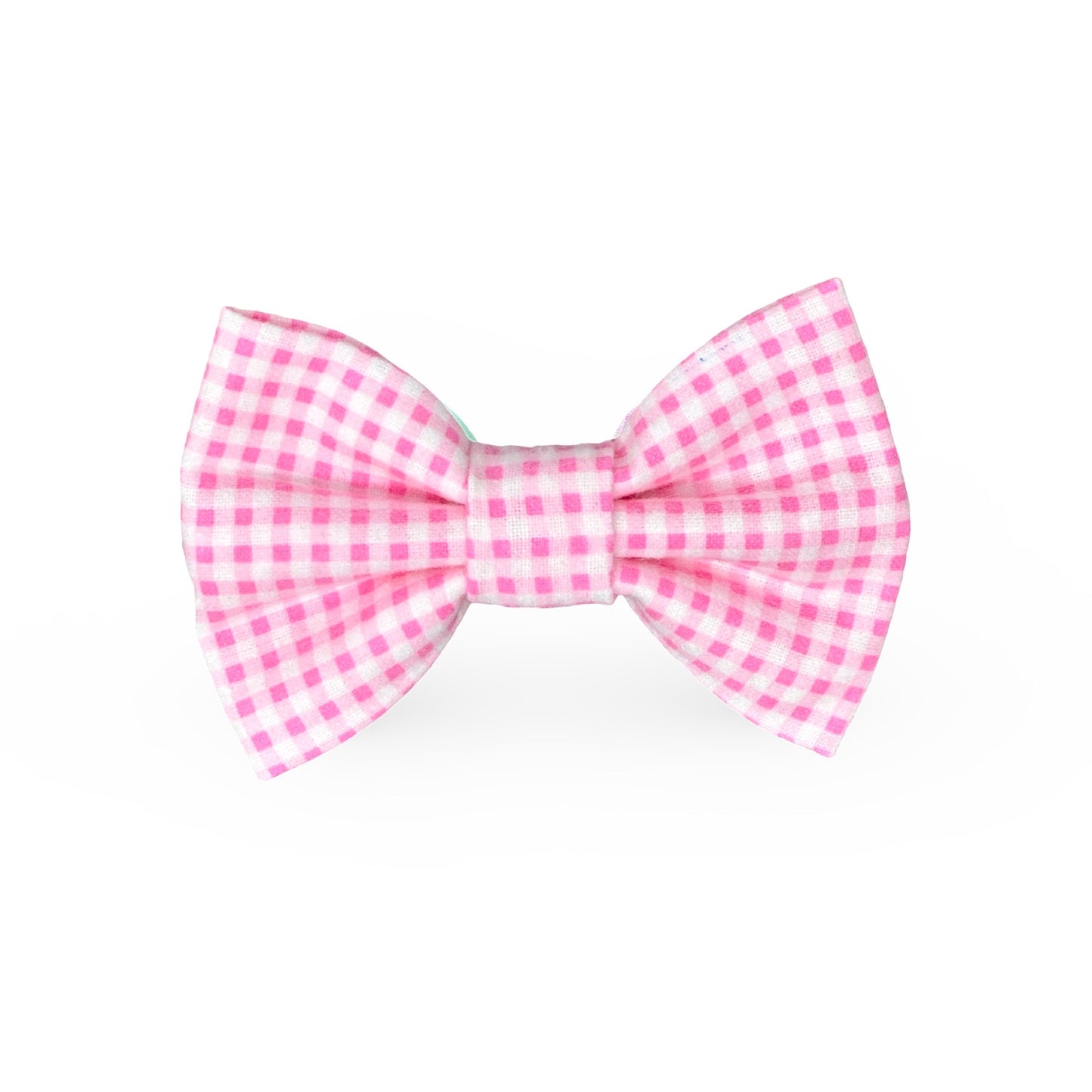 Pink Gingham Pet Bow Tie