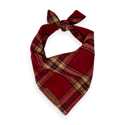 Gold Rush Plaid Dog Bandana