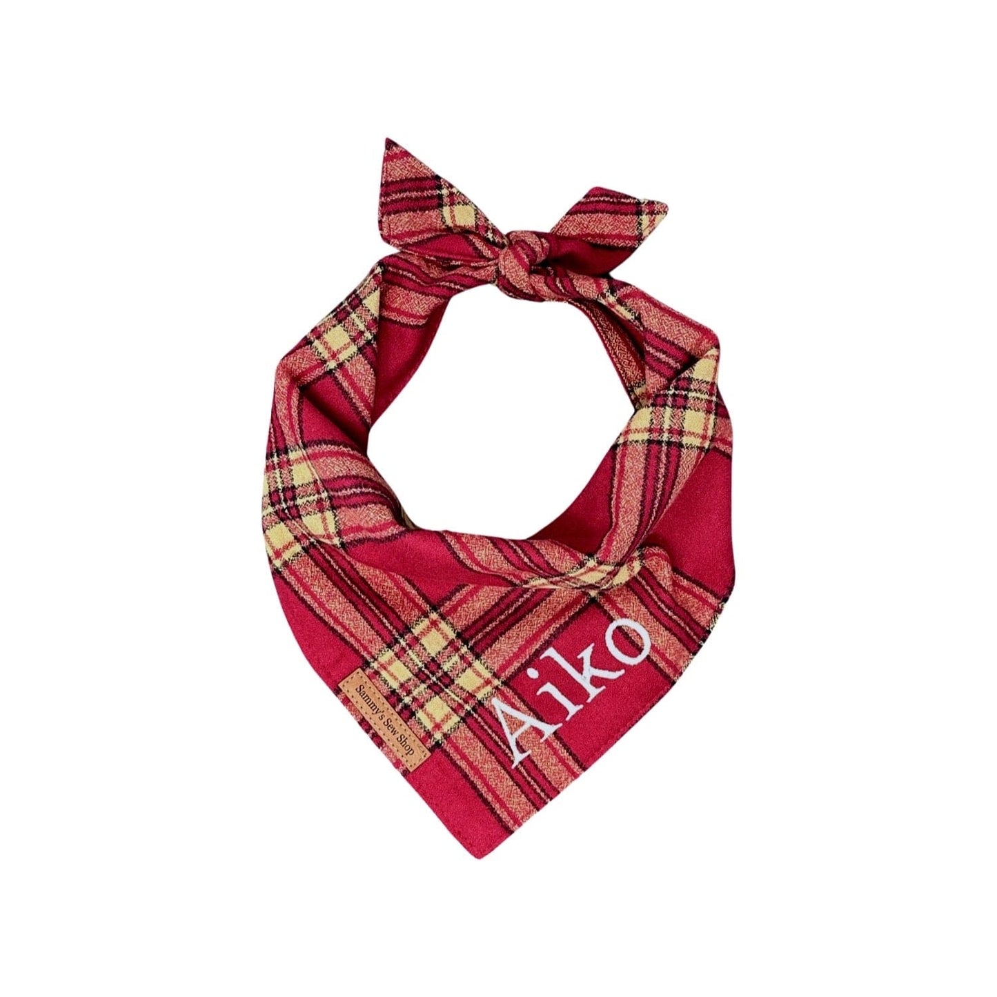 Gold Rush Plaid Dog Bandana