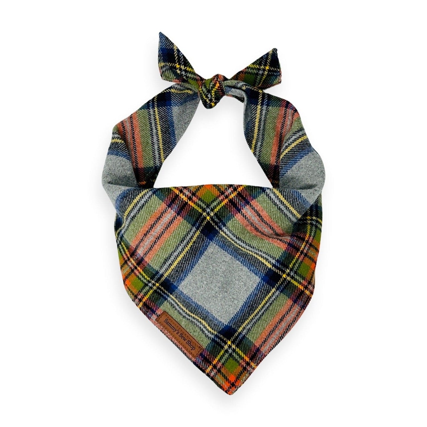 Greyhound Plaid Dog Bandana