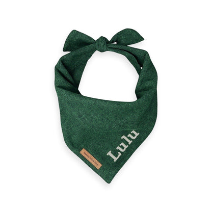 Lush Green Herringbone Dog Bandana