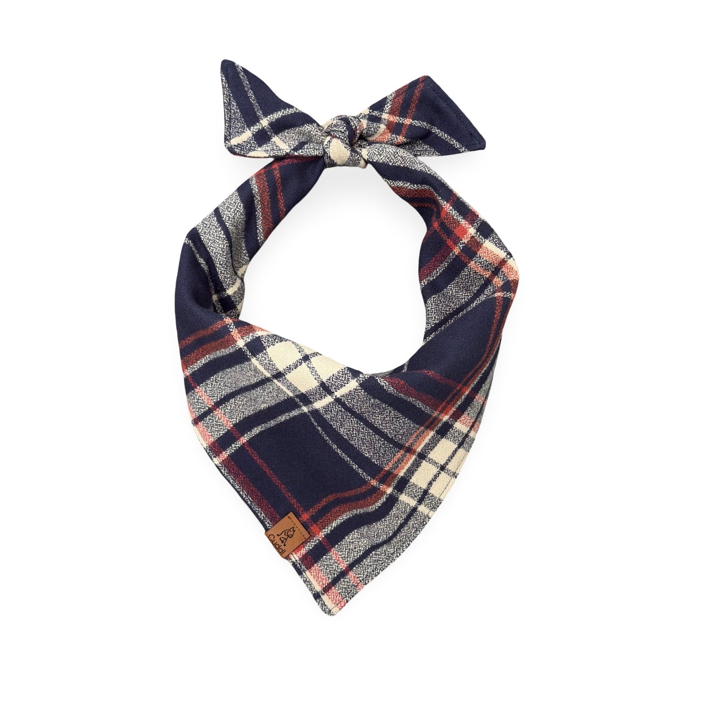 Northwoods Navy Flannel Dog Bandana