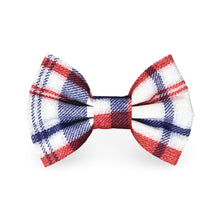 Load image into Gallery viewer, Patriotic Plaid Bow Tie
