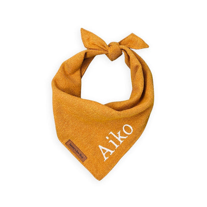 Pumpkin Spice Herringbone Dog Bandana