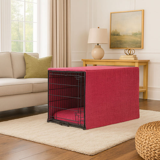 Pink Textured Solids Crate Cover