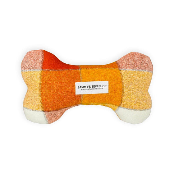 Pumpkin Check Flannel Squeaky Toy Preview Image