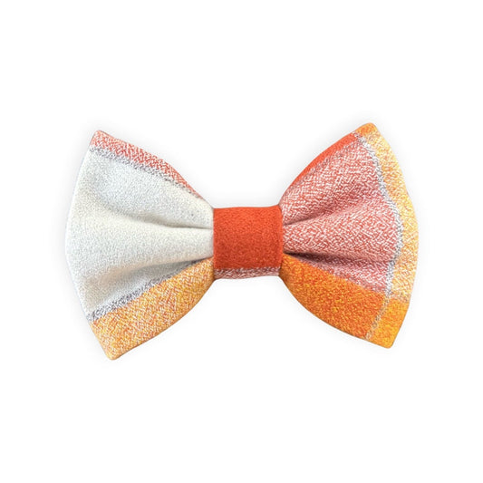 Pumpkin Spice Check Bow Tie