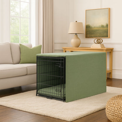 Sage Textured Solids Crate Cover