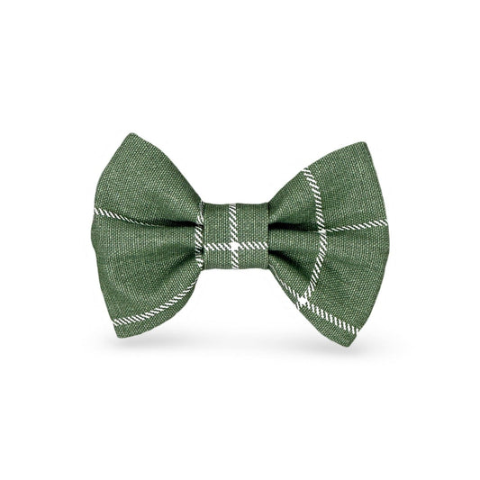 Sage Windowpane Pet Bowtie