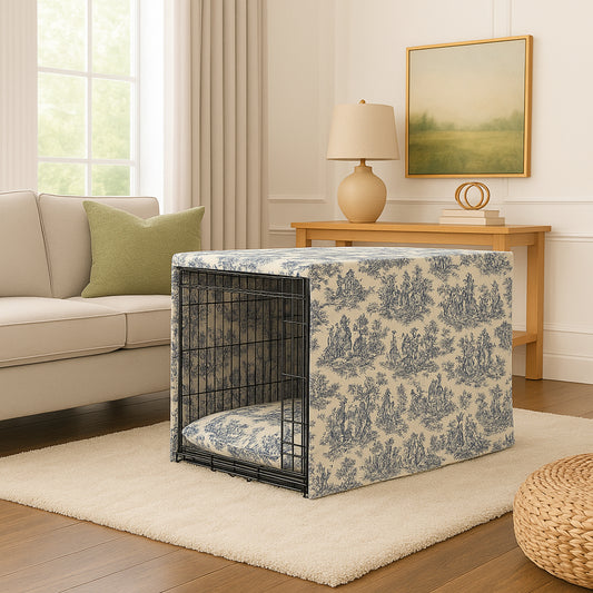Elegant Toile Crate Cover Set