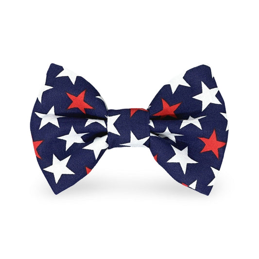 navy star dog bow tie