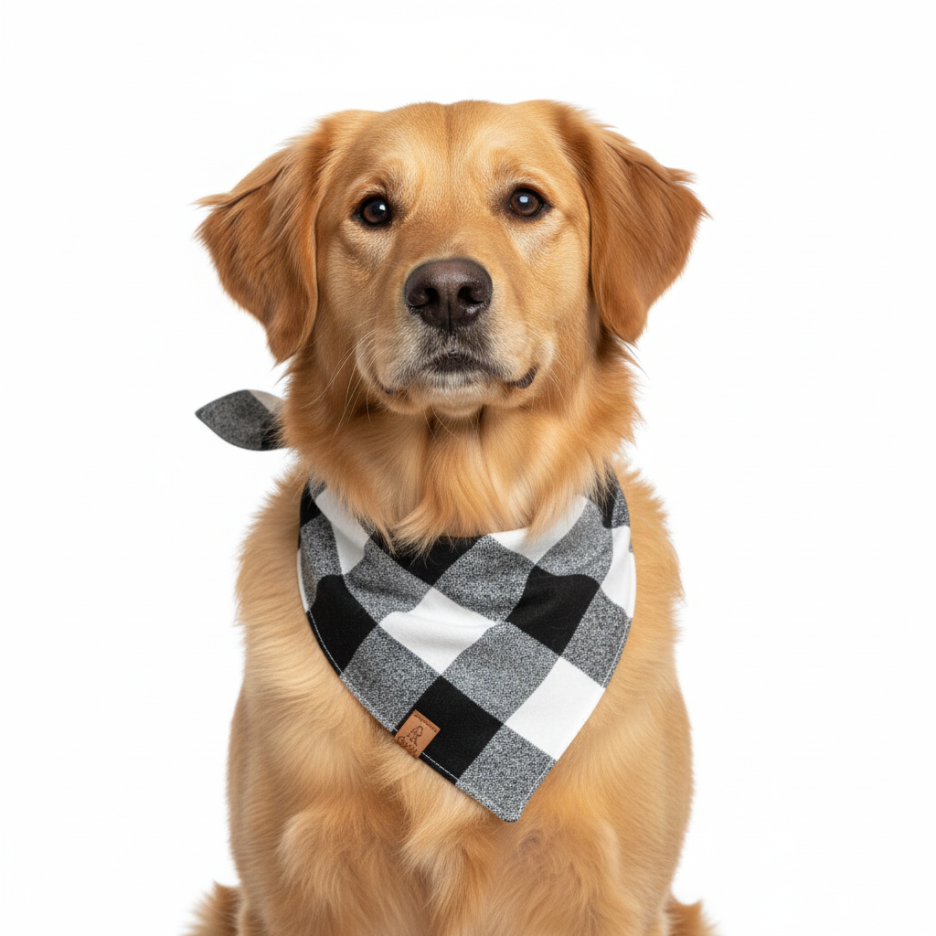 Black Buffalo Check Bandana