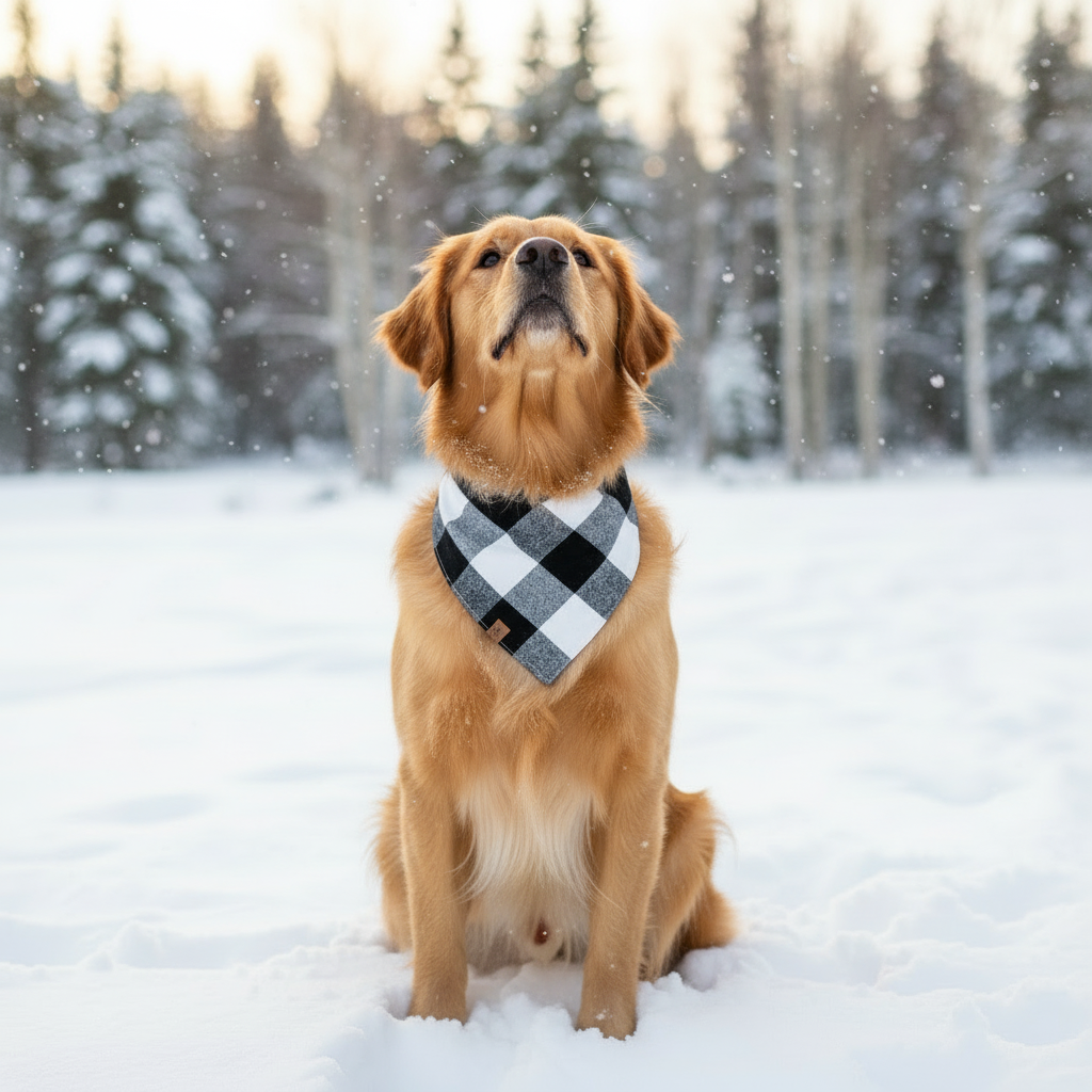 Black Buffalo Check Bandana