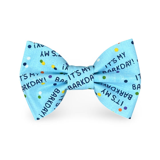 Blue Barkday Dog Bow Tie Preview Image