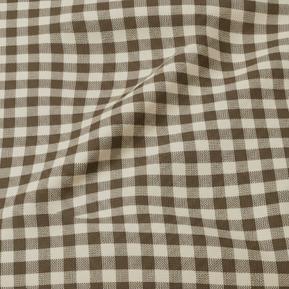 Brown and beige checkered fabric pattern
