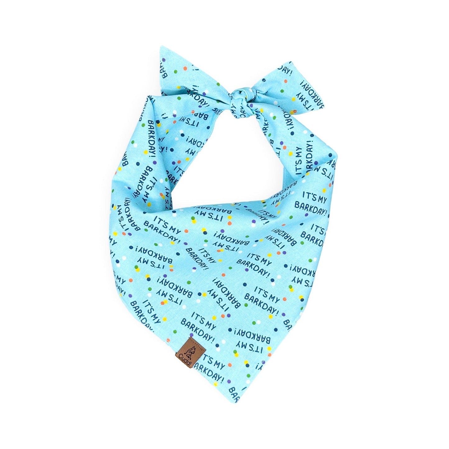 Blue Barkday Dog Bandana