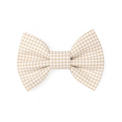 Ecru Gingham Bowtie