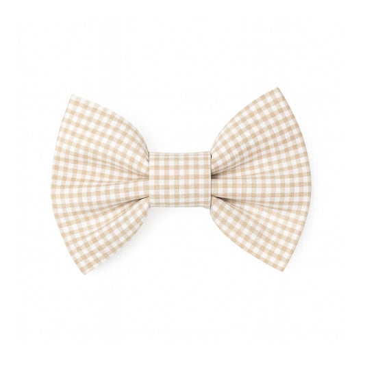 Ecru Gingham Bowtie