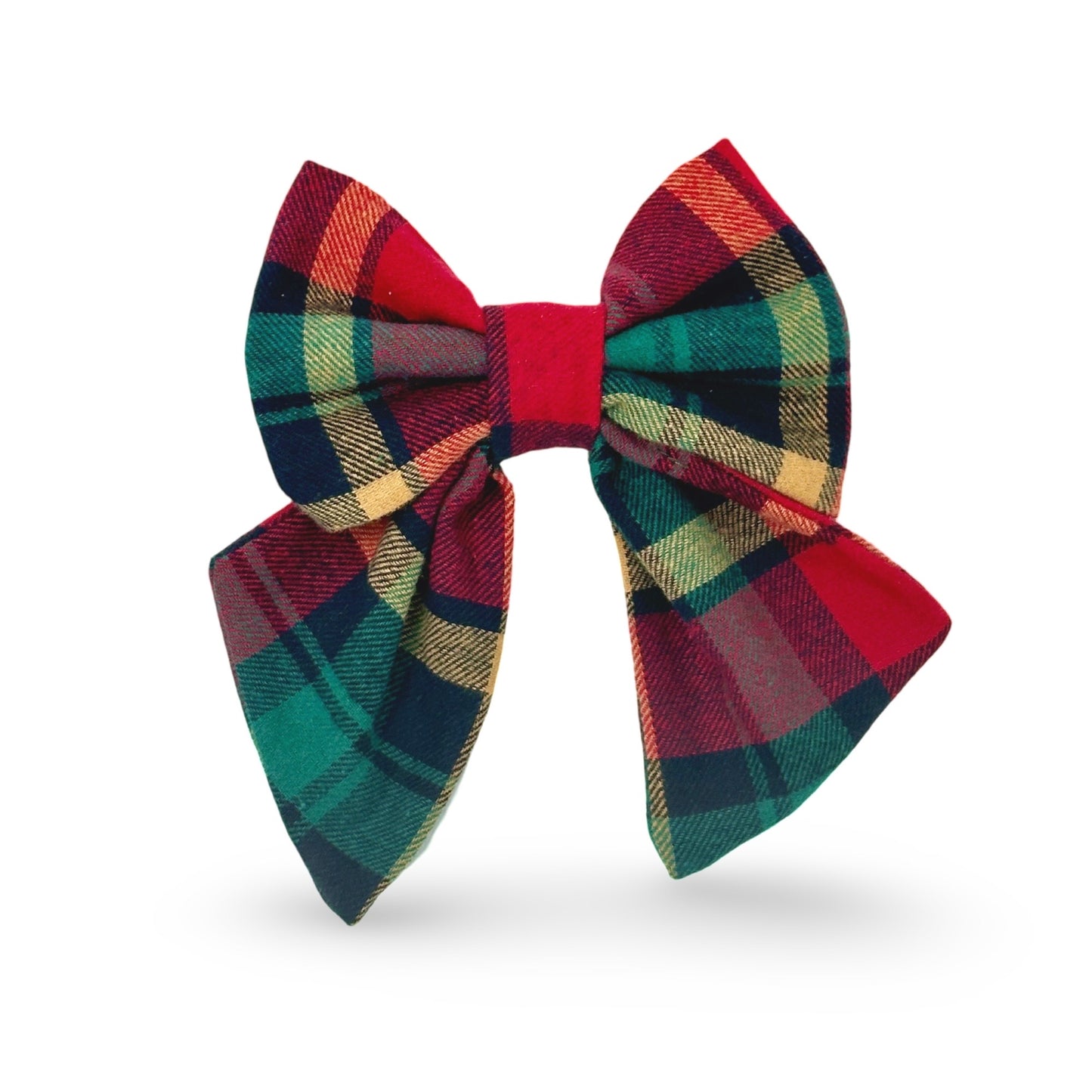 Fireside Plaid Fancy Dog Bow